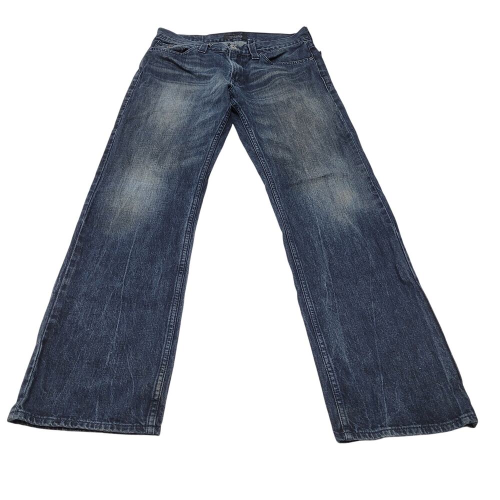Guess Desmond relaxed fit straight jeans dark wash grunge moto 32x32